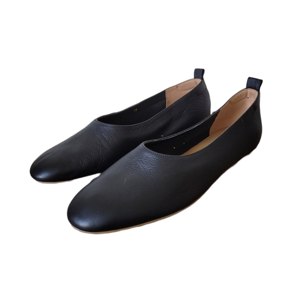 Everlane The Day Glove Flat Italian Black Leather Sz 11 NWOB